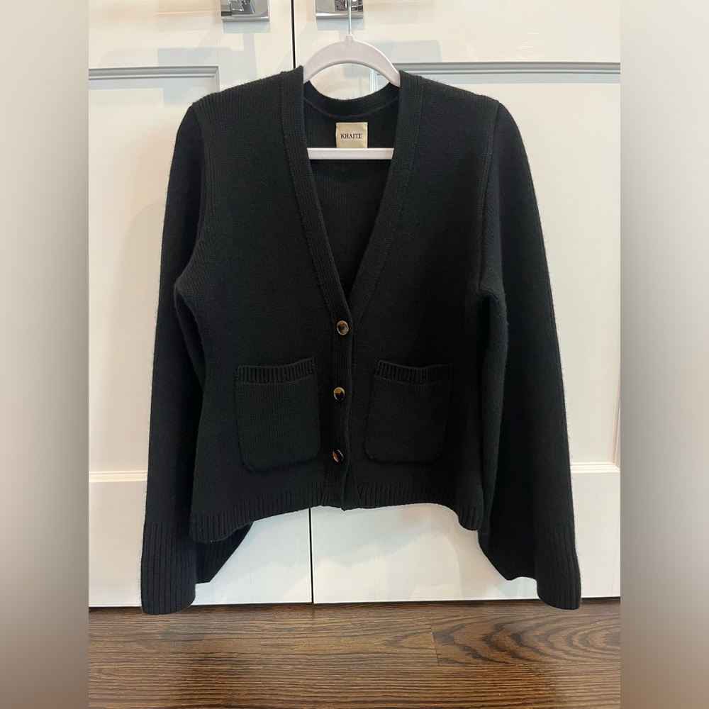 Khaite Scarlet Cashmere Cardigan (Size M, Black) - Picture 5 of 7